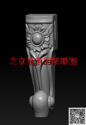 吴福平 1_圆雕图立体雕花桌腿3d打印洋花沙发腿圆柱木雕柱腿精雕图浮雕图